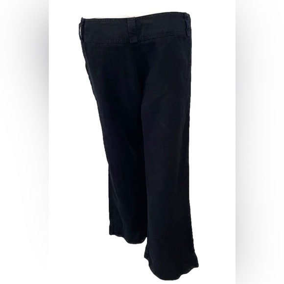 Neesh By D.A.R. Anthropologie LITHUANIAN LINEN Pants Women’s M Black Wide Leg - Picture 4 of 11